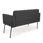 Sofá Namoradeira 2 Lugares Base Pé De Ferro Preto Elisa Corin