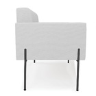 Sofá Namoradeira 2 Lugares Base Pé De Ferro Preto Elisa Linho