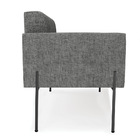 Sofá Namoradeira 2 Lugares Base Pé De Ferro Preto Elisa Linho