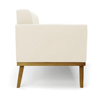 Sofá Namoradeira 2 Lugares De Madeira Castanho Elisa Veludo D