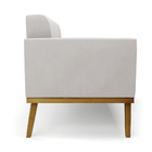 Sofá Namoradeira 2 Lugares De Madeira Castanho Elisa Veludo D