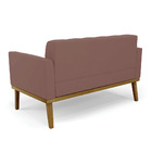 Sofá Namoradeira 2 Lugares De Madeira Castanho Elisa Veludo R