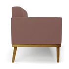 Sofá Namoradeira 2 Lugares De Madeira Castanho Elisa Veludo R