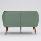 Sofá Namoradeira 2 Lugares Dubai D07 Linho Mescla Verde - D'r