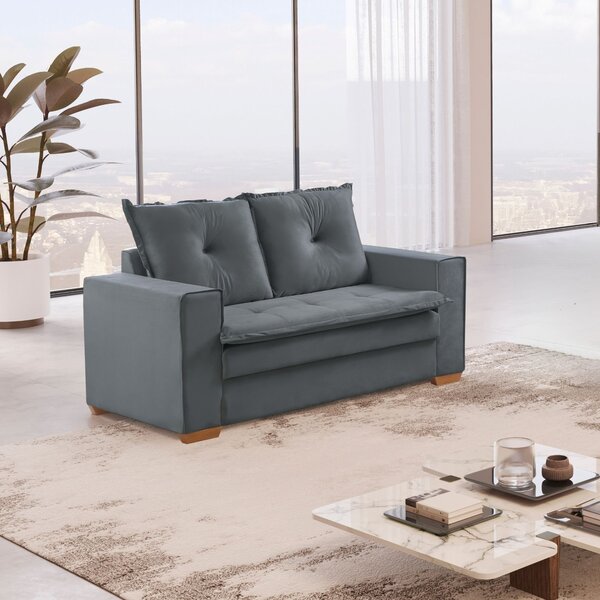 Sofá Namoradeira 2 Lugares Florianópolis Cinza