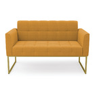 Sofá Namoradeira 2 Lugares Industrial Dourado Elisa Bouclê D0