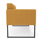 Sofá Namoradeira 2 Lugares Industrial Preto Elisa Bouclê D03