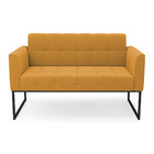 Sofá Namoradeira 2 Lugares Industrial Preto Elisa Bouclê D03