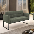Sofá Namoradeira 2 Lugares Industrial Preto Elisa Bouclê D03