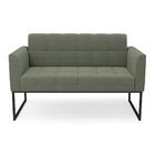 Sofá Namoradeira 2 Lugares Industrial Preto Elisa Bouclê D03