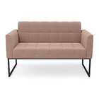 Sofá Namoradeira 2 Lugares Industrial Preto Elisa Bouclê D03