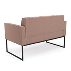 Sofá Namoradeira 2 Lugares Industrial Preto Elisa Bouclê D03