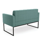 Sofá Namoradeira 2 Lugares Industrial Preto Elisa Bouclê D03