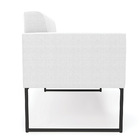 Sofá Namoradeira 2 Lugares Industrial Preto Elisa Bouclê D03