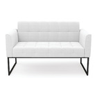 Sofá Namoradeira 2 Lugares Industrial Preto Elisa Bouclê D03