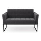Sofá Namoradeira 2 Lugares Industrial Preto Elisa Bouclê D03