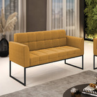 Sofá Namoradeira 2 Lugares Industrial Preto Elisa Bouclê Most