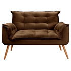 Sofá Namoradeira 2 Lugares Opala Veludo - Star Confort