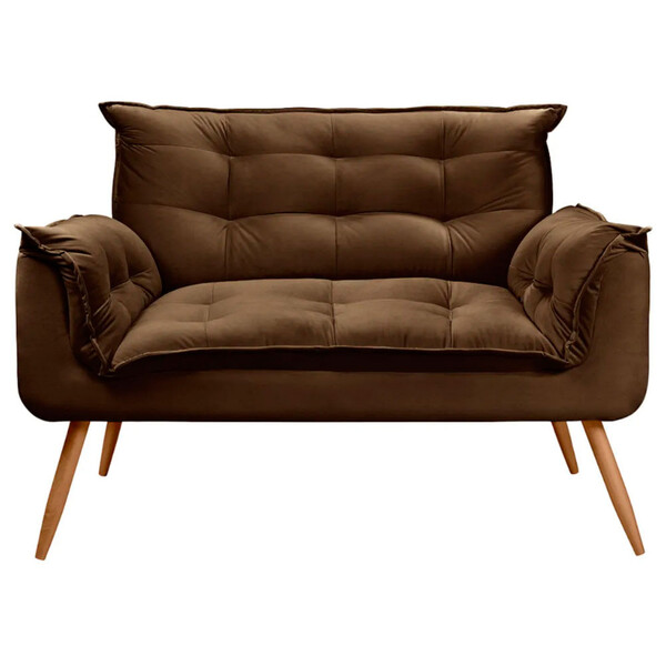 Sofá Namoradeira 2 Lugares Opala Veludo - Star Confort