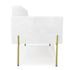 Sofá Namoradeira 2 Lugares Pé De Ferro Dourado Elisa Corano D