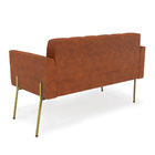 Sofá Namoradeira 2 Lugares Pé De Ferro Dourado Elisa Corano D