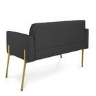 Sofá Namoradeira 2 Lugares Pé De Ferro Dourado Marisa Corino