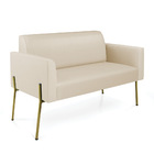 Sofá Namoradeira 2 Lugares Pé De Ferro Dourado Marisa Corino