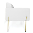 Sofá Namoradeira 2 Lugares Pé De Ferro Dourado Marisa Corino