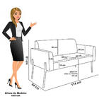 Sofá Namoradeira 2 Lugares Pé De Ferro Dourado Marisa Veludo