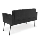 Sofá Namoradeira 2 Lugares Pé De Ferro Preto Elisa Corano D03