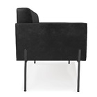 Sofá Namoradeira 2 Lugares Pé De Ferro Preto Elisa Corano D03