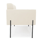 Sofá Namoradeira 2 Lugares Pé De Ferro Preto Elisa Veludo Beg