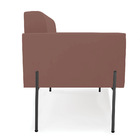 Sofá Namoradeira 2 Lugares Pé De Ferro Preto Elisa Veludo Ros