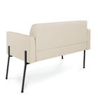 Sofá Namoradeira 2 Lugares Pé De Ferro Preto Marisa Corino Be