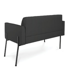 Sofá Namoradeira 2 Lugares Pé De Ferro Preto Marisa Corino Pr