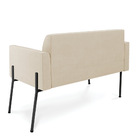 Sofá Namoradeira 2 Lugares Pé De Ferro Preto Marisa Suede - B