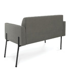 Sofá Namoradeira 2 Lugares Pé De Ferro Preto Marisa Suede - G