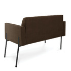 Sofá Namoradeira 2 Lugares Pé De Ferro Preto Marisa Suede - M