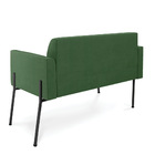 Sofá Namoradeira 2 Lugares Pé De Ferro Preto Marisa Suede - V