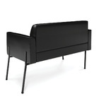 Sofá Namoradeira 2 Lugares Pé De Ferro Preto Para Sala Marisa