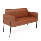 Sofá Namoradeira 2 Lugares Pé De Ferro Preto Para Sala Marisa