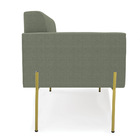 Sofá Namoradeira 2 Lugares Pé Ferro Dourado Elisa Bouclê D03