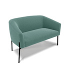 Sofá Namoradeira 2 Lugares Pé Ferro Preto Stella Bouclê D03 -