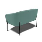 Sofá Namoradeira 2 Lugares Pé Ferro Preto Stella Bouclê Vd Me