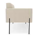 Sofá Namoradeira 2 Lugares Pé Ferro Pto Elisa Bouclê Bege D03