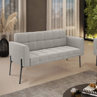 Sofá Namoradeira 2 Lugares Pé Ferro Pto Elisa Bouclê D03 - D'