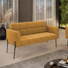 Sofá Namoradeira 2 Lugares Pé Ferro Pto Elisa Bouclê D03 - D'