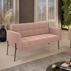 Sofá Namoradeira 2 Lugares Pé Ferro Pto Elisa Bouclê D03 - D'