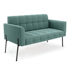 Sofá Namoradeira 2 Lugares Pé Ferro Pto Elisa Bouclê Verde Me