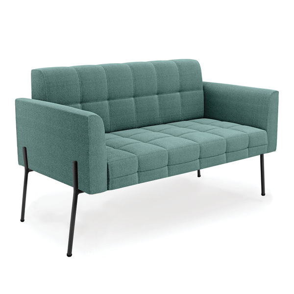 Sofá Namoradeira 2 Lugares Pé Ferro Pto Elisa Bouclê Verde Me